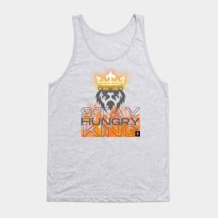 Stay Hungry King Lion Fire Pop Art Design Tank Top